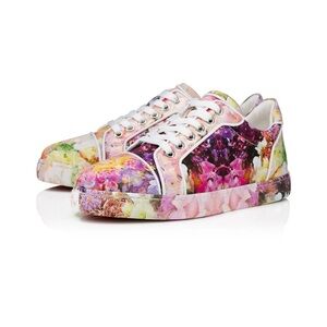 Christian Louboutin Oblato flat low top floral sneakers size 44
made Italy